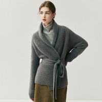 Pull en tricot chaud et luxueux Jancoco pour l'automne et l'hiver, cardigan en cachemire tricoté sur mesure pour femmes avec ceinture