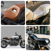 Cuir synthétique semi-PU pour siège de moto, imperméable, facile à nettoyer, résistant à l'abrasion, brillant, 0,9 mm