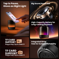 Radio Portátil con Altavoz Magnético RGB, Base Retráctil, 360 °   Soporte para Teléfono con Luz Nocturna y Correa de Emparejamiento TWS con Sonido Estéreo