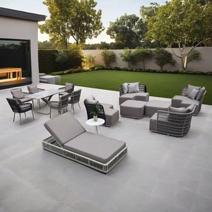 Độc đáo Phật Sơn Darwin đồ nội thất bàn ăn và ghế đặt vườn nhôm sang trọng cao cấp không thấm nước bàn ăn ngoài trời đặt - Product Image 3