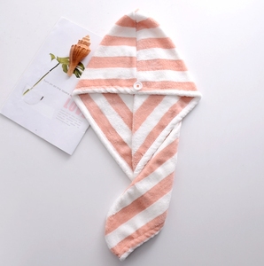 Lulaa-serviette pour <span class=keywords><strong>cheveux</strong></span> en <span class=keywords><strong>microfibre</strong></span>, serviette Ultra absorbante, à séchage rapide, Turban avec bouton pour tous les Styles de <span class=keywords><strong>cheveux</strong></span>, rose/rose/rose, paquet de 2 pièces - Product Image 6