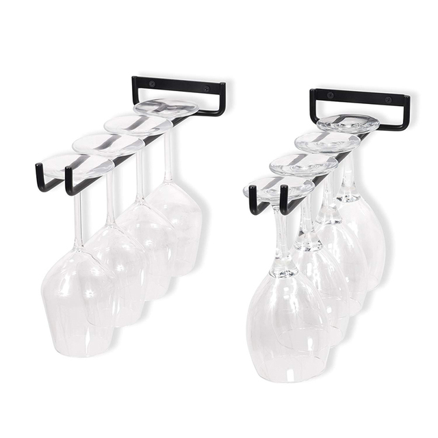 Wine Rack With Glass Wine Holder Storage Wine Glass Organizer Kitchen