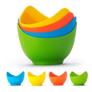 Taza de silicona <span class=keywords><strong>para</strong></span> escalfador de huevos, soporte de anillo <span class=keywords><strong>para</strong></span> <span class=keywords><strong>microondas</strong></span> o estufa, con cepillo extra de aceite - Product Image 3