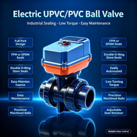 Vanne à boisseau sphérique électrique BLDC en PVC/UPVC IP67 avec actionneur à rappel par ressort, certifiée pour l'eau potable et l'alimentation en eau urbaine