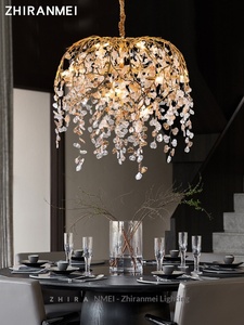 American-style <b>Light</b> Luxury Gold Chandelier Modern Unique Creative All-copper Suitable Living Room bar Counter Bedroom <b>Dining</b> - Product Image 2