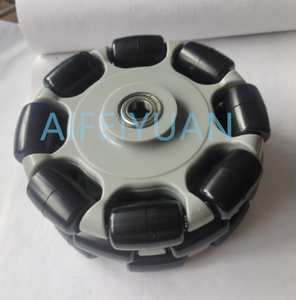 Schwerlast Smart Rubber Robot Dreifach 63mm dick 125mm Durchmesser Mecanum Omni Directional Wheel <span class=keywords><strong>Ball</strong></span> <span class=keywords><strong>Transfer</strong></span> Units Rollen - Product Image 2