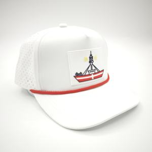Gorras de Béisbol y Golf Personalizadas de 5 Paneles con Parche de PVC y Goma, Logotipo, Impermeables, con Perforaciones Cortadas a Láser, Deportivas, con Diseño Dobby Dot - Product Image 4
