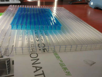 Plaques alvéolaires en polycarbonate co-extrudé UV 4-10 mm, écologiques, durables et résistantes aux intempéries pour serres et abris de voiture