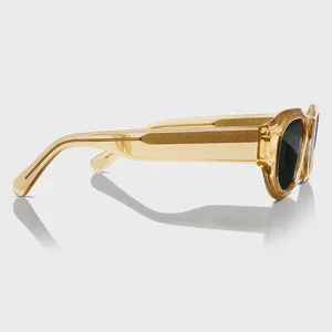 Yeetian High-End Herren Damen einzigartige transparente unregelmäßige Brillenrahmen Sonnenbrillen Mazzucchelli Acetat-Sonnenbrille