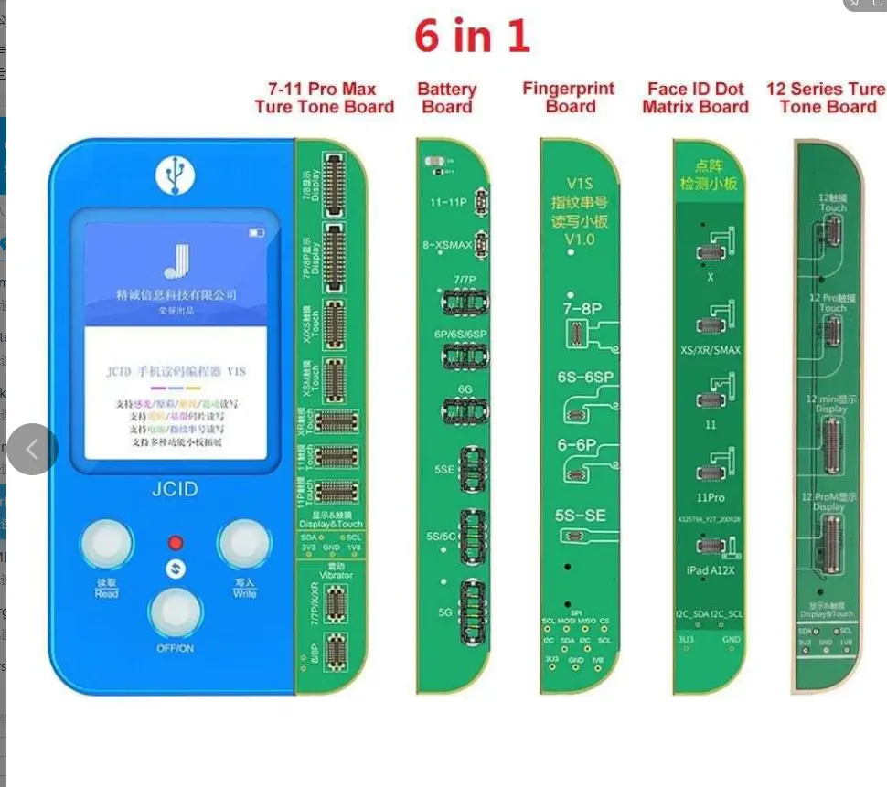 Nouvelle Mise À Jour Jc V1SE pour Téléphone Ton Vrai Batterie Santé Visage ID D'empreintes Digitales De Réparation Programmeur