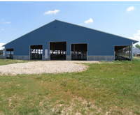 Structure en acier à coût commercial Hangar de ferme de chèvre préfabriqué élevage de volaille/vache/mouton