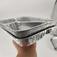 Boîtes en aluminium à trois compartiments pour plats à emporter, boîte à lunch chaude jetable, assiette de repas professionnelle avec couvercle