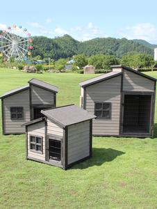 Твердая древесина Экологически чистая уличная собачья клетка для питомника, Солнцезащитная непромокаемая теплая дышащая прочная кровать для собак для всех сезонов - Product Image 3