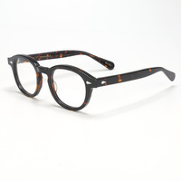 Monture de lunettes classique vintage rétro pour homme en acétate, monture ronde, Gafas Ochialli Lunettes Ottica