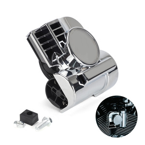 Klaxon chromé pour moto, montage avant, 12V, kit de mise à niveau pour klaxon en forme d'escargot, compatible Harley Davidson - Product Image 3