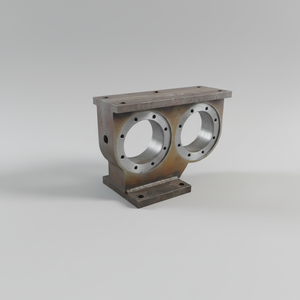 Boîtier de roulement à double alésage robuste et fabriqué pour les machines métallurgiques et industrielles - Product Image 1