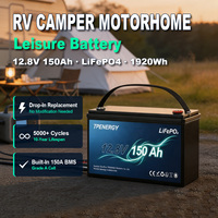 Paquete de Baterías TPENERGY LiFePO4 de 150Ah y 12.8V para Sistemas Solares Domésticos Fuera de la Red, Autocaravanas, Casas Rodantes y Vehículos Recreativos