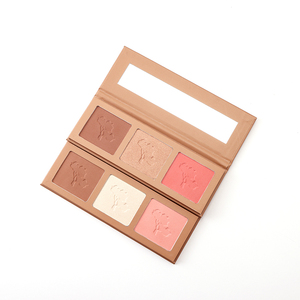 All'ingrosso shimmer highlighter makeup 3 in 1 contour pink blush glow highlighter palette - Product Image 1