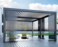 LongTai Excellent Moderne Jardin Terrasse Terrasse Pavillon Réglable Extérieur Motorisé Bioclimatique Persienne En Aluminium Gazebo Pergola