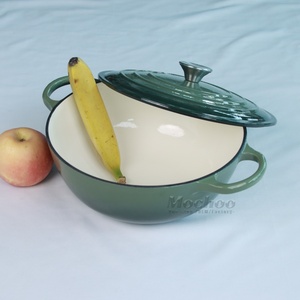 <span class=keywords><strong>Cocotte</strong></span> <span class=keywords><strong>en</strong></span> émail pour four hollandais <span class=keywords><strong>en</strong></span> <span class=keywords><strong>fonte</strong></span> avec couvercle Mochoo avec logo personnalisé batterie de cuisine <span class=keywords><strong>en</strong></span> métal durable - Product Image 2