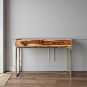 Industrial & Vintage Iron Wooden <b>Console</b> <b>Table</b> Drawers Eco-Friendly <b>Entry</b> Dining Home Office Hall Bedroom Living Room Furniture - Product Image 3