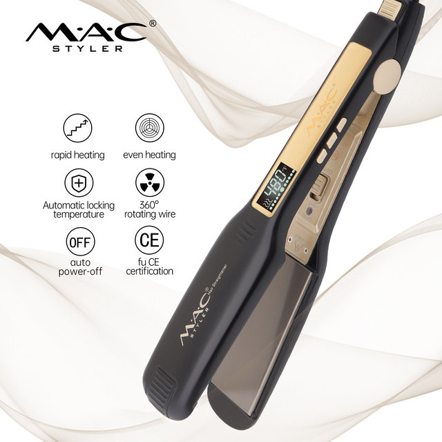 MAC Wholesale Professional 450 Degrees Ceramic Hair Straightener Wide Plate Ionic air Straighteners