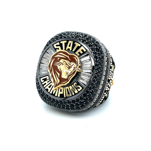 2022 Bague de championnat CIF Cardinal Gibbons Médaille d'État de football pour hommes Technique de coulée en métal San Gabriel - Product Image 4
