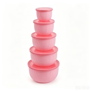 Ensemble de boîtes de conservation alimentaire rondes en plastique, profondes, avec couvercles, pour réfrigérateur, pique-nique, gâteaux - Product Image 6