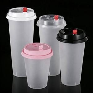 Vasos Desechables Transparentes Esmerilados de 90 mm con Logotipo Personalizado Serigrafiado para Jugos y Té de Burbujas, Vasos de Plástico PP para Bebidas - Product Image 5