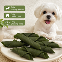 Friandises dentaires pour chiens en rouleaux d'algues riches en protéines OEM – Haleine fraîche, collations quotidiennes saines, friandises naturelles pour animaux de compagnie pour toutes les races