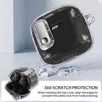 Logo personnalisé pour JBL Tune Fles pour kit d'écouteur Bluetooth coque de casque en TPU souple transparente étui de protection de charge sans fil