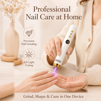 Stylo à ongles portable 3 en 1, perceuse à ongles électrique avec lampe de durcissement UV et aspirateur à poussière pour salon et manucure à domicile