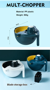 Cortador de Verduras Multifuncional, Rebanador <span class=keywords><strong>Giratorio</strong></span> Mágico con Cesta de Drenaje - Product Image 2