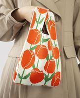 Bolso trenzado de punto de otoño para mujer, bolso de mano de ganchillo para mujer
