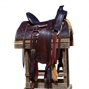 Selle d'équitation anglaise en cuir véritable BS International NA81 avec quincaillerie SUS304, arceau en bois durable pour adultes - Product Image 1