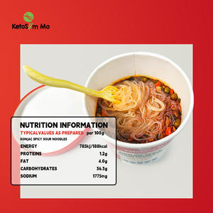 Ketoslim Mo Nourriture saine <span class=keywords><strong>Pâte</strong></span> épicée aigre épicée Saveur Coupe Shirataki <span class=keywords><strong>Konjac</strong></span> Patsa Nouilles instantanées - Product Image 2