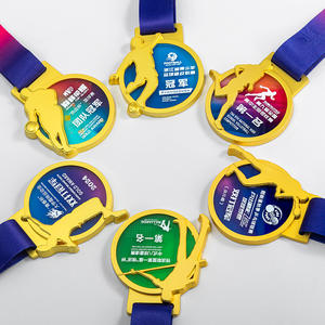 Medallas Deportivas Personalizadas de Aleación de Zinc y <span class=keywords><strong>Trofeos</strong></span> Escolares con Etiquetas de Fútbol y Tenis de Mesa, Grabado Ecológico con Impresión UV - Product Image 5