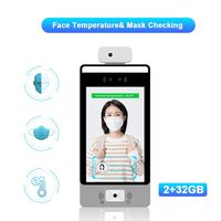 Sistema de Control de Acceso con Reconocimiento Facial y Temperatura sin Contacto, Pantalla Táctil, 99% de Precisión, Función de Reinicio, Red WiFi/IP/Wiegand, para Oficina