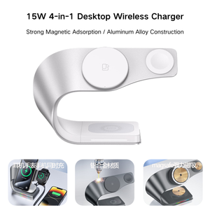 Chargeur sans fil magnétique 4-en-1, station de charge rapide 15W/25W avec ventilateur de refroidissement pour iPhone, <span class=keywords><strong>Apple</strong></span> Watch, <span class=keywords><strong>AirPods</strong></span> et appareils USB - Product Image 5