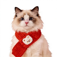 Mignon cache-saliveur d'hiver pour animaux de compagnie, doux et respectueux de la peau, écharpe de cou pour Noël et le Nouvel An, accessoires de fête pour chiens et chats, vente en gros en stock