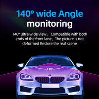 Caméra embarquée DVR pour voiture 1080P 140° grand angle avec vision nocturne, enregistreur USB Android, ajustement universel