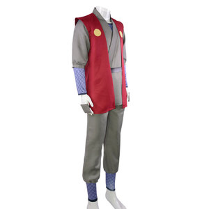 Costume de Cosplay Jiraiya pour hommes, tenue de Ninja, gilet rouge, pantalon gris avec bandeau pour jeu de rôle - Product Image 3