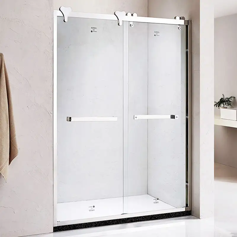 Conception d'angle personnalisée cadre en aluminium Rectangle sec humide départ charnière en verre trempé porte étanche cabine de douche