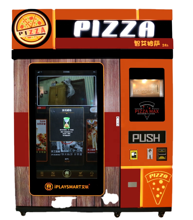 2022 новый дизайн по автоматическому приготовлению пиццы сэндвич приготовления пищи торговый автомат с 55 дюймовый сенсорный экран
