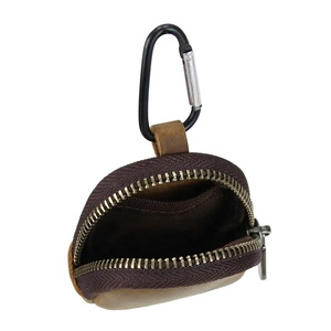 Handmade Leather <strong>Crazy</strong> Horse Mini Wallet <strong>Earphone</strong> Shell Student Custom Leather Coin Purse Keychain - Product Image 3