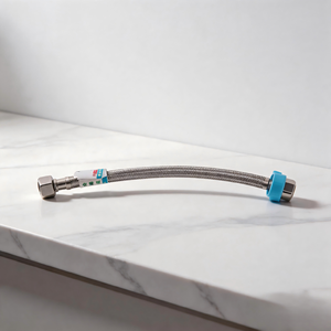 Manguera de agua trenzada de grado comercial, acero inoxidable 304, tuerca de cobre/latón engrosada, anillo de sellado de silicona engrosado para baño - Product Image 2
