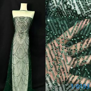 2023 새로운 나비 꽃 구슬 튜브 자수 천 패션 웨딩 비즈 자수 장식 조각 자수 직물 - Product Image 1