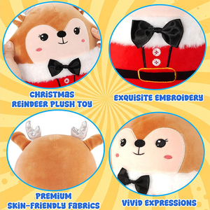 Peluche di <span class=keywords><strong>Cervo</strong></span> Morbido e Abbracciabile di Alta Qualità, 10 Pollici, Decorazione Natalizia Ideale da Collezione - Product Image 2