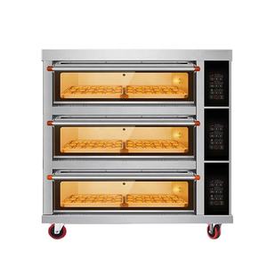 Hornos comerciales de gas <span class=keywords><strong>y</strong></span> eléctricos para hornear 1 2 3 Horno de cubierta Equipo para hornear Horno de pizza Tostadoras Estufa de salamandra - Product Image 3