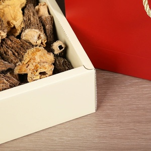 Boîtes cadeaux personnalisées rouges pour champignons, vente en gros, pour morilles, matsutake, champignons séchés, emballage souvenir du Nouvel An - Product Image 1